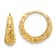 14K Yellow Gold Polished Diamond-Cut 9/16" Hoop Earrings