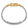 Charles Hubert IP-plated MOP Dial with Stainless Steel Wire Bangle Watch