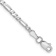 Rhodium Over 14k White Gold 2.75mm Flat Figaro Link Bracelet