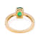 1.08 Ctw Emerald With 0.15 Ctw White Diamond Ring in 14K YG