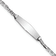 Rhodium Over 14k White Gold Soft Diamond Shape Mariner Link ID Bracelet
