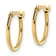 14K Yellow Gold Polished Hinged Hoop Earrings