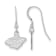 Rhodium Over Sterling Silver NHL Minnesota Wild LogoArt Dangle Earrings