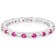 Ruby Color CZ Eternity Band Ring In Sterling Silver 1.76ctw
