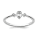Rhodium Over 14K Gold Petite Pear Diamond Ring 0.13ctw
