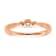 14K Rose Gold Petite Beaded Edge Round Diamond Ring 0.1ctw