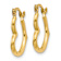 14k Yellow Gold 5/8" Heart Shaped Hoop Earrings
