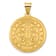 14k Yellow Gold Polished and Satin St. Benedict Reversible Medal Pendant