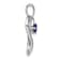 Rhodium Over 14k White Gold Amethyst Heart Pendant