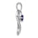 Rhodium Over 14k White Gold Amethyst Heart Pendant - 1BNW8A