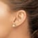 14K Yellow Gold Lab Grown Diamond and Freshwater Cultured Pearl Post Earrings