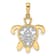 14k Yellow Gold and Rhodium Over 14k Yellow Gold Diamond-Cut Filigree
Turtle Pendant