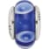 Sterling Silver Blue Hand-blown Glass Bead