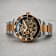 Duxot Atlantica Skeleton Diver Brown Dial Rose Bezel Two-tone Stainless
Steel Band Automatic Watch