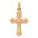 14K Yellow and Rose Gold Claddagh Cross Pendant
