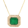 4.70 Ctw Emerald and 0.53 Ctw White Diamond Pendant in 14K YG