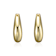 Artistic Puffy Hoop Earrings In 14K Gold Over Brass