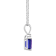 7x5mm Emerald Cut Tanzanite with Diamond Accent 14k White Gold Pendant
With Chain