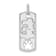 Rhodium Over 14k White Gold Polished Live Love Adopt Paw Dog Tag Pendant