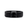 VESUVIUS Men’s Polished Black Ceramic Band with Lava Rock Stone Inlay
& Polished Beveled Edges 6mm