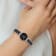 Ladies Charles Hubert Titanium and Ceramic Black Dial Watch