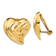 14k Yellow Gold Non-pierced Heart Stud Earrings