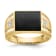 10K Yellow Gold Men's Diamond and Black Onyx Ring
