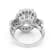 White Cubic Zirconia Rhodium Over Sterling Silver Ring 17.34ctw