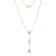White Topaz 14k Yellow Gold Drop Necklace 3.51ctw