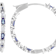 Blue And White CZ Inside-Out Hoop Earrings