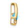 10k Yellow Gold 1.25 cttw Swiss Blue Topaz and Accent Diamond Pendant
