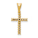 14k Yellow Gold Diamond Latin Cross Pendant