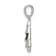 Rhodium Over Sterling Silver CZ and Enameled Christmas Tree Pendant