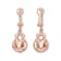 14K Rose Gold Morganite and Diamond Earring 4.49ctw