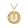Cardano Initial U Pendant Necklace In 18K Gold Over Bronze