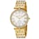Christian Van Sant Women's Hush White Dial, Yellow Stainless Steel Watch