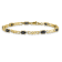 14k Yellow Gold and Rhodium Over 14k Yellow Gold Diamond and Oval
Sapphire Bracelet