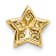 14k Yellow Gold Yellow Sapphire Star Chain Slide Pendant