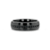 TALON Black Titanium Ring with Black Sapphires 6mm