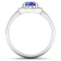 1.63ctw Violet Tanzanite and Diamond 14K White Gold Halo Ring