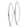Rhodium Over 14k White Gold Square Tube Wire Dangle Earrings