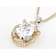 Two-tone Oval CZ Pendant With Chain In Platinum-Enhanced Sterling Silver
And 18K Gold Over Sterling Silver 8.45ctw