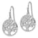 Rhodium Over Sterling Silver Polished and Textured Cubic Zirconia Tree
of Life Dangle Earrings