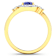0.89ctw Violet Tanzanite and Diamond 14K Yellow Gold Halo Ring