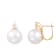 White Cultured Freshwater Pearl 14k Yellow Gold Earrings 9-10mm