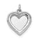 Rhodium Over 14k White Gold Diamond Fancy Polished Heart Pendant