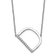 Rhodium Over 14k White Gold Sideways Diamond Initial D Pendant Cable
Link 18 Inch Necklace