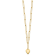 14K Yellow Gold Polished Heart Paperclip Link Necklace
