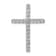 Rhodium Over 14k White Gold Diamond Cross Chain Slide Pendant