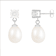 White Freshwater Pearl And White Topaz Drop Earrings In Sterling Silver